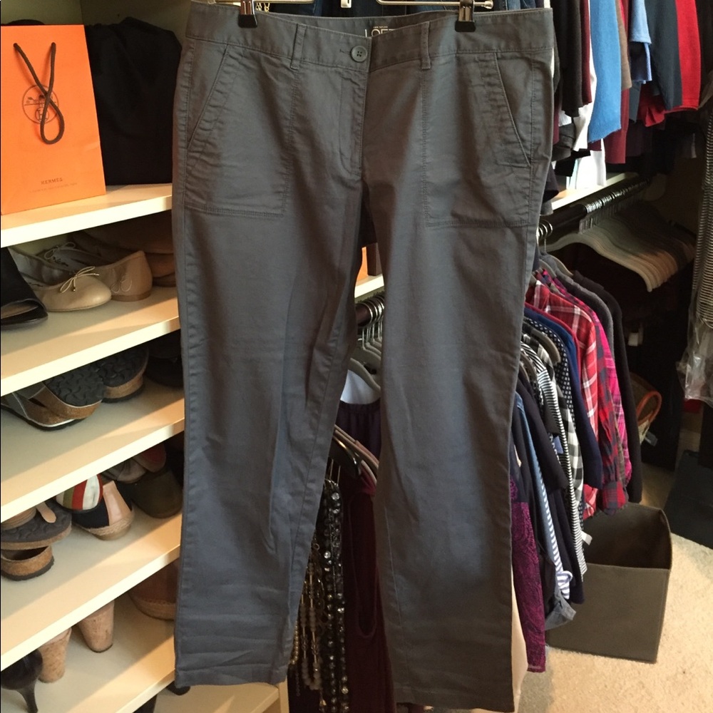 Relaxed skinny gray pants from LOFT